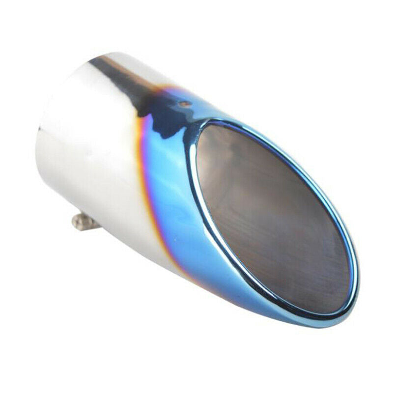 1PCS 70MM Car Exhaust Tail Pipe Roasted Blue Throat Muffler Stainless Steel Pipe