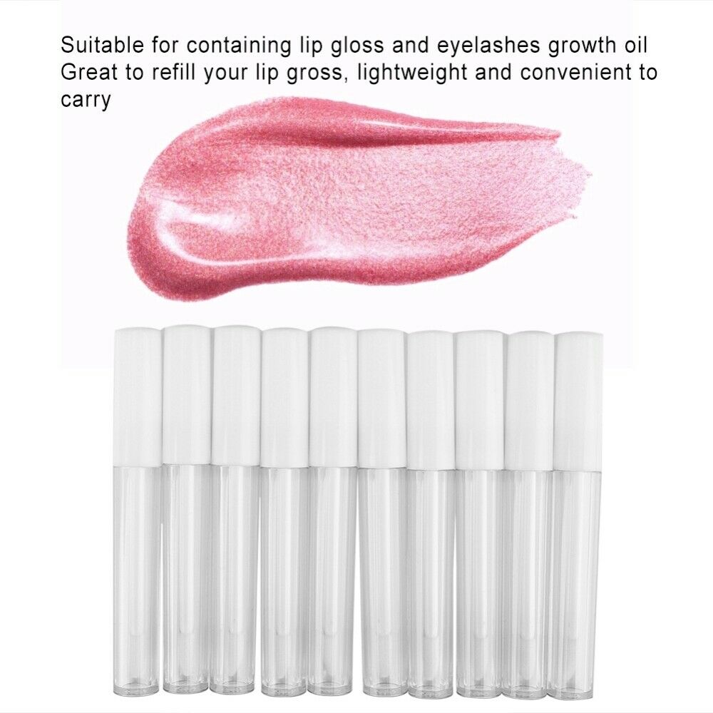10PCS 2.5 ml Lip Gloss Tubes Clear Empty Containers Refillable Tube DIY