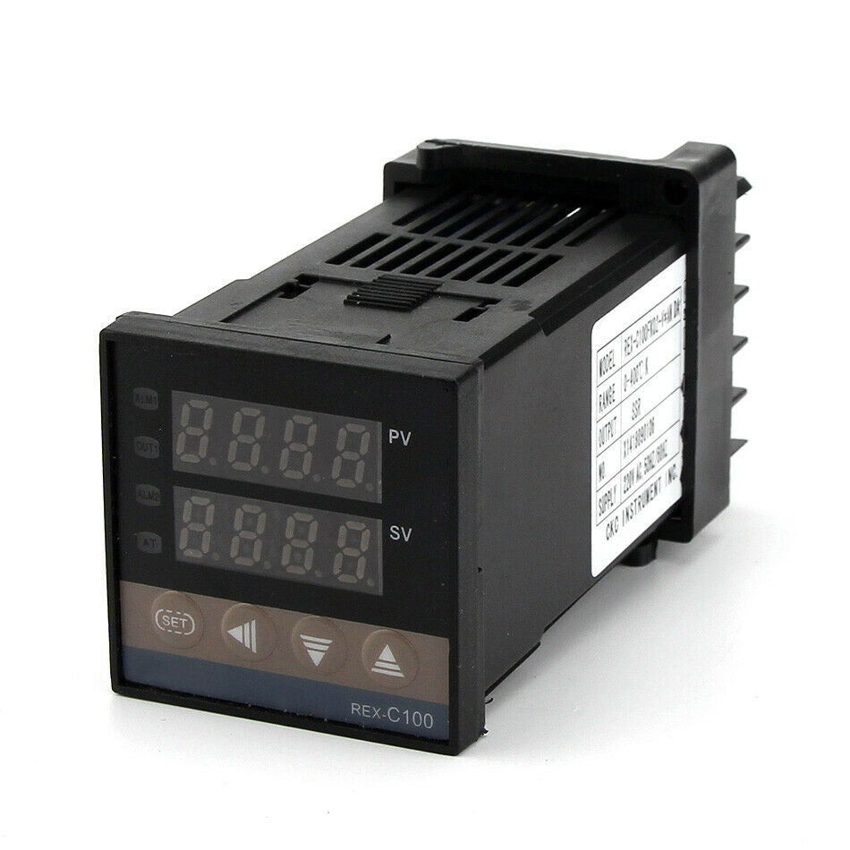 REX-C100 100-240V Digital PID Temperature Controller+40A SSR+ K Thermocouple