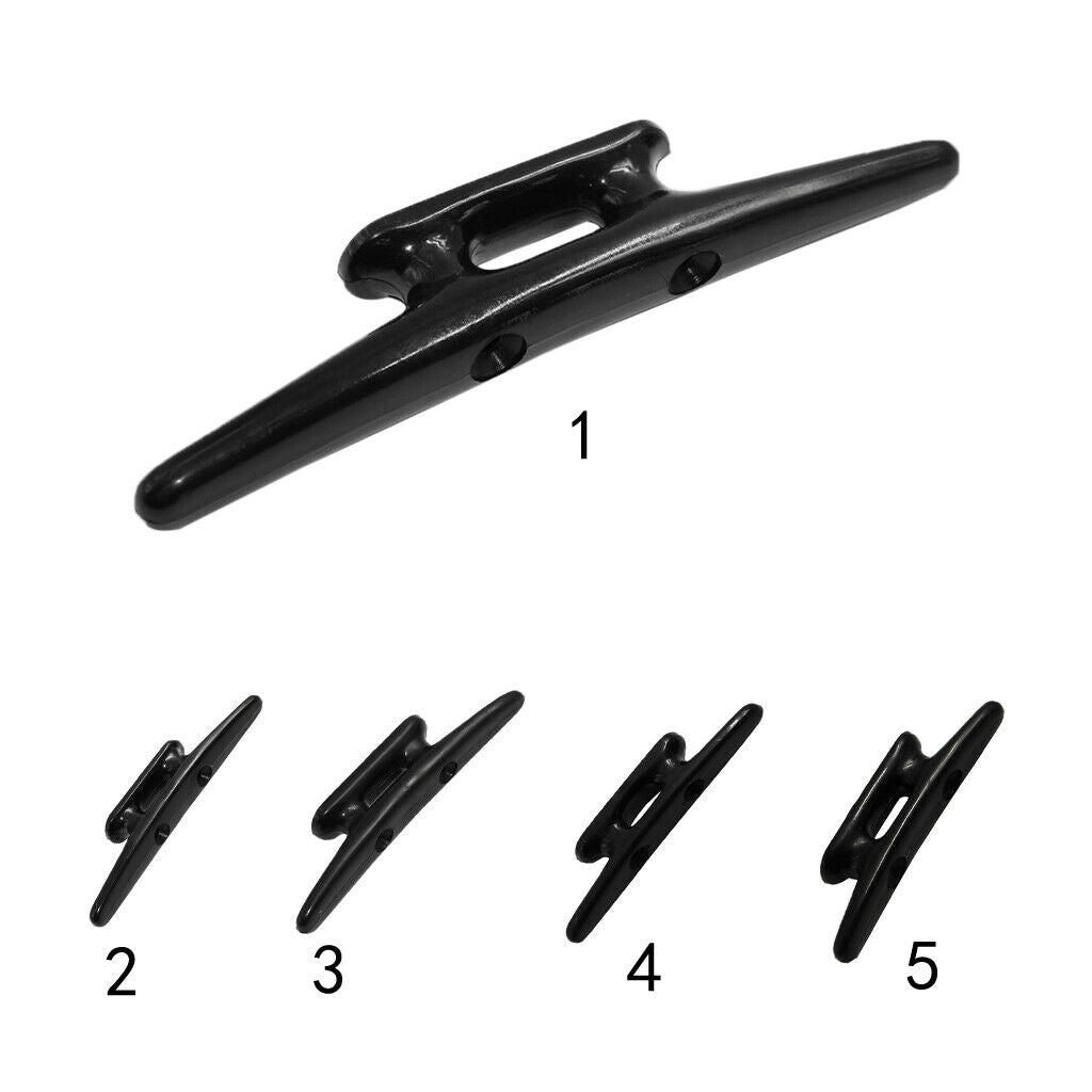 8" Black Nylon Closed Base Marine Boat & Dock 8 inch Cleat