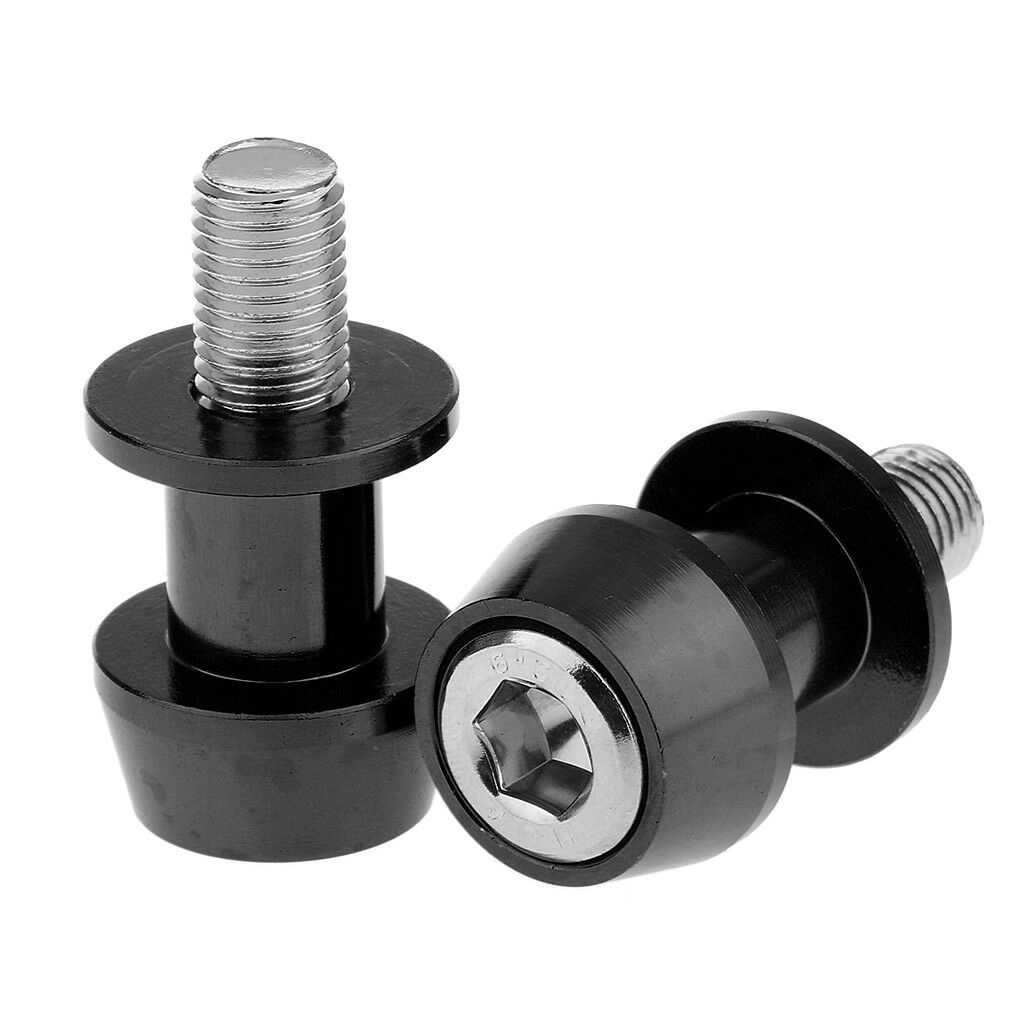 2x Swingarm Spools Slider 10mm for Kawasaki  250 ER6 Z 250 ER6F Black
