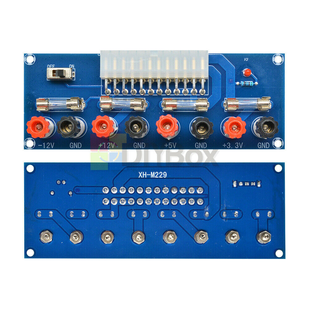 XH-M229 Desktop PC Power ATX Transfer Board 24pin Power Supply Test Module