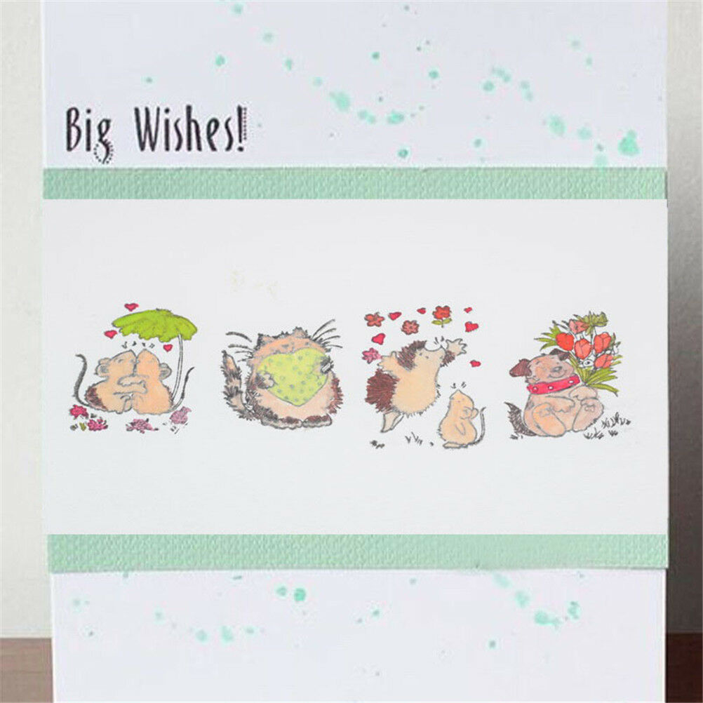 Hedgehog Transparent Stamp Silicone Scrapbooking Photo Album Decor Craft DIY  XC