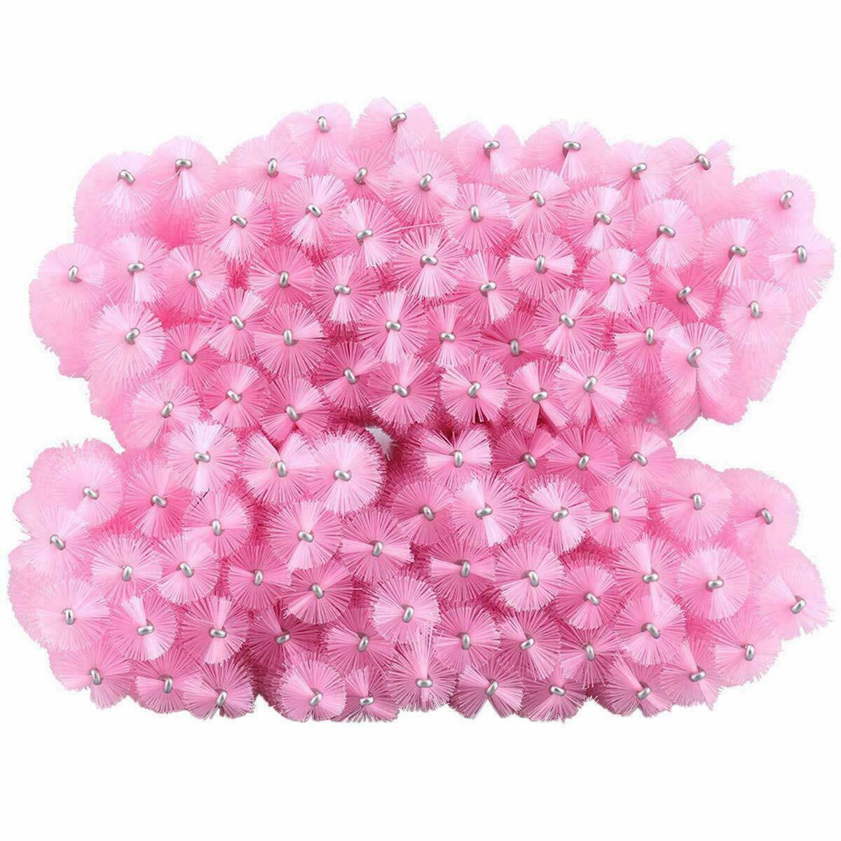 50x Disposable Crystal Eyelash Brush Mascara Wands Applicator Makeup Tool Pink