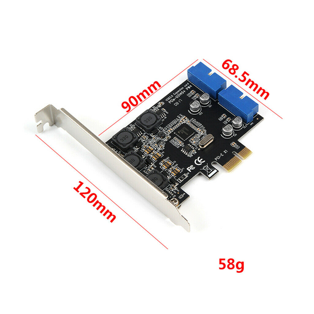 prettyia       to   2port   19   pin   USB3 . 0   Internal   Header   Card