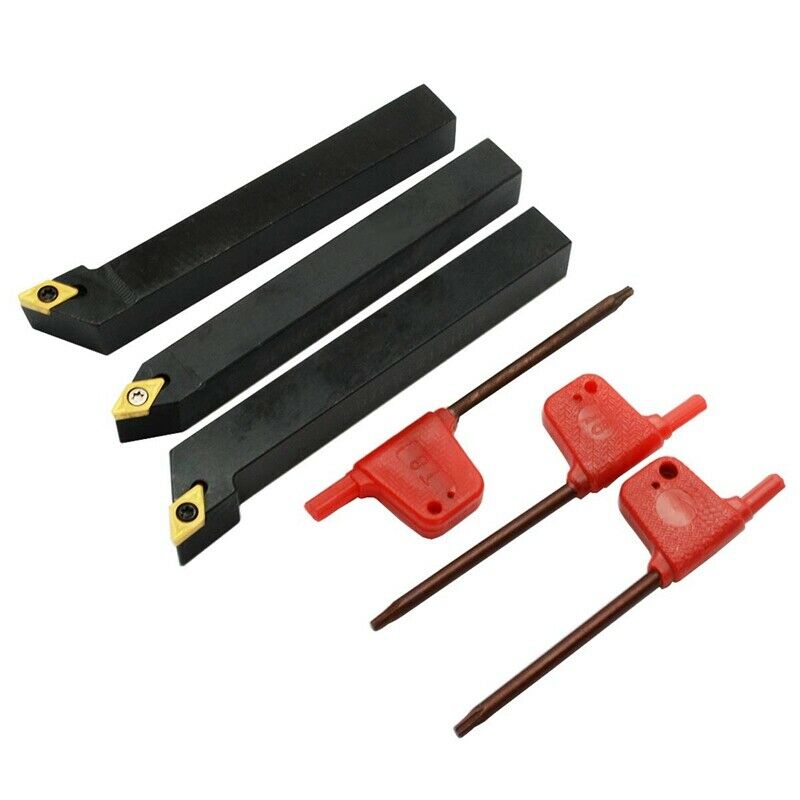 3Pcs 1/2 inch CNC Lathe Carbide Turning Tools Indexable Holder Set SDNCN1212H0J2