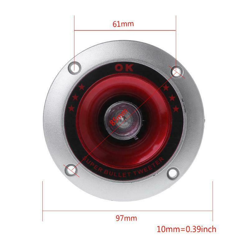 2PCS Audio Speaker Tweeter 4" Piezoelectric Loudspeaker Treble Head Driver Home