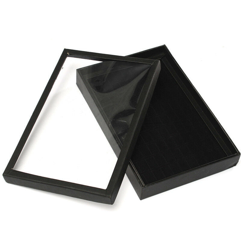 100 Ring Women Lady Jewelry Display Storage Box Case Tray Show Organiser Holder~