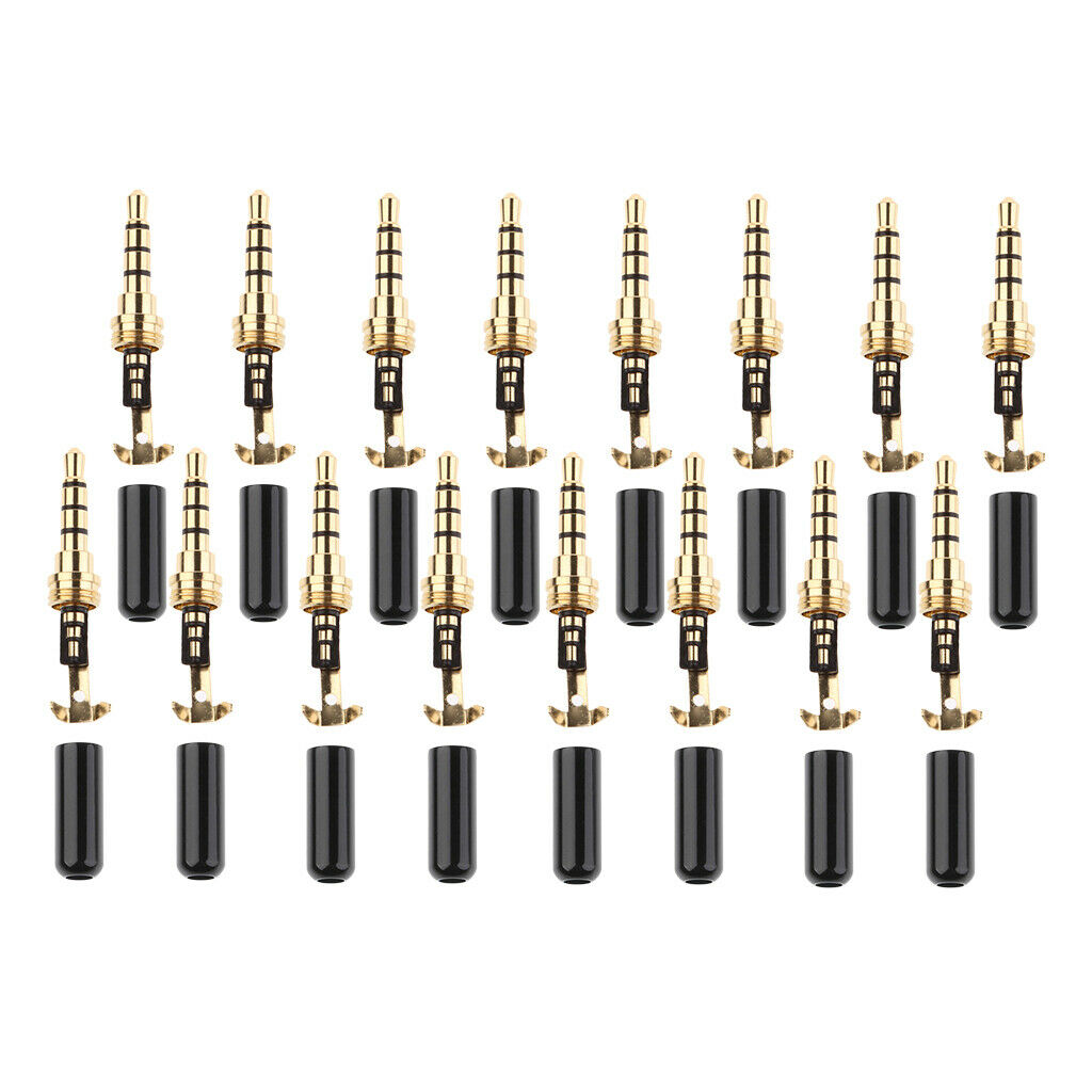 16x 3.5mm Stereo Audio Plug Adapter Connector Head Cover For Headphone New