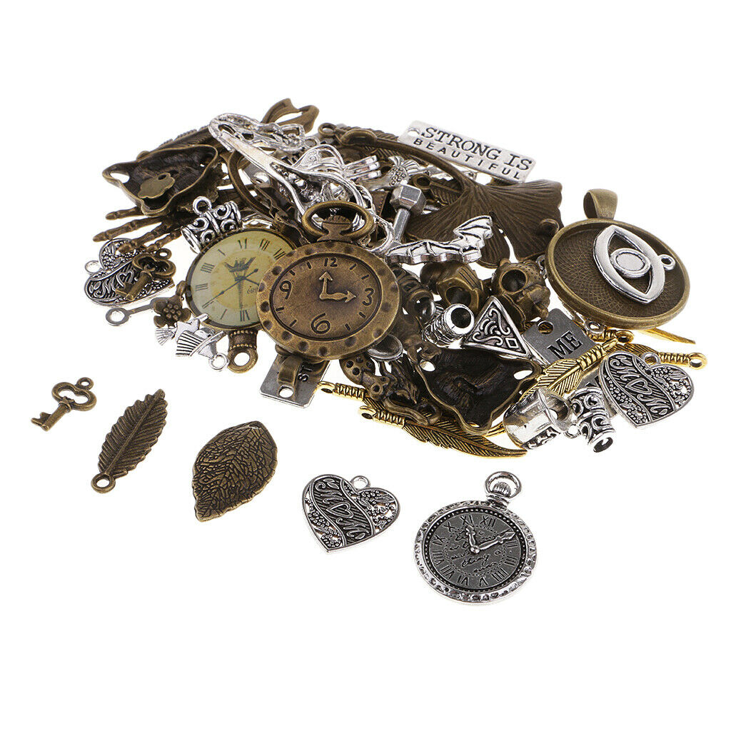 100g Charms Jewelry Making Accessories Steampunk Bead Pendants Wedding Party
