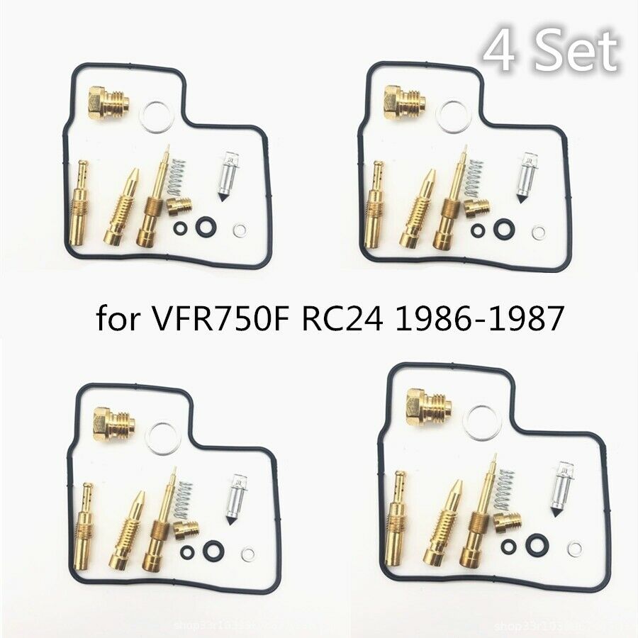4SET for VFR750F RC24 1986-1987 VFR 750 F Carburetor Repair Kit Rebuild Parts