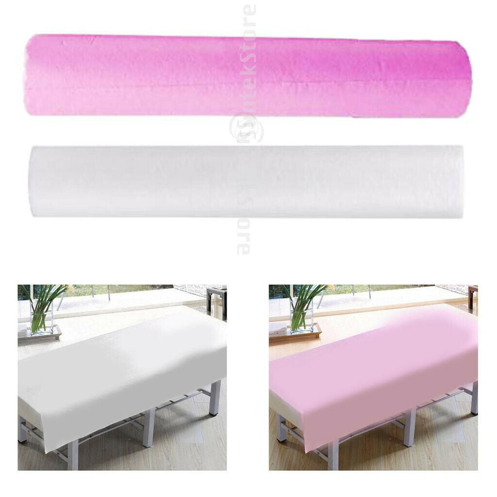 100Pcs/2Roll Disposable Bed Sheets for SPA Makeup Tattoo Supplies White