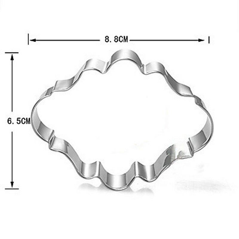 3PCS/set Stainless Steel Frame Biscuit Cookie Cutter Fondant Cake Mold Mould