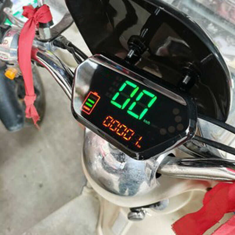 48V/60V/72V Electric Scooter LED Display Instrument + Bracket Speed Indicator