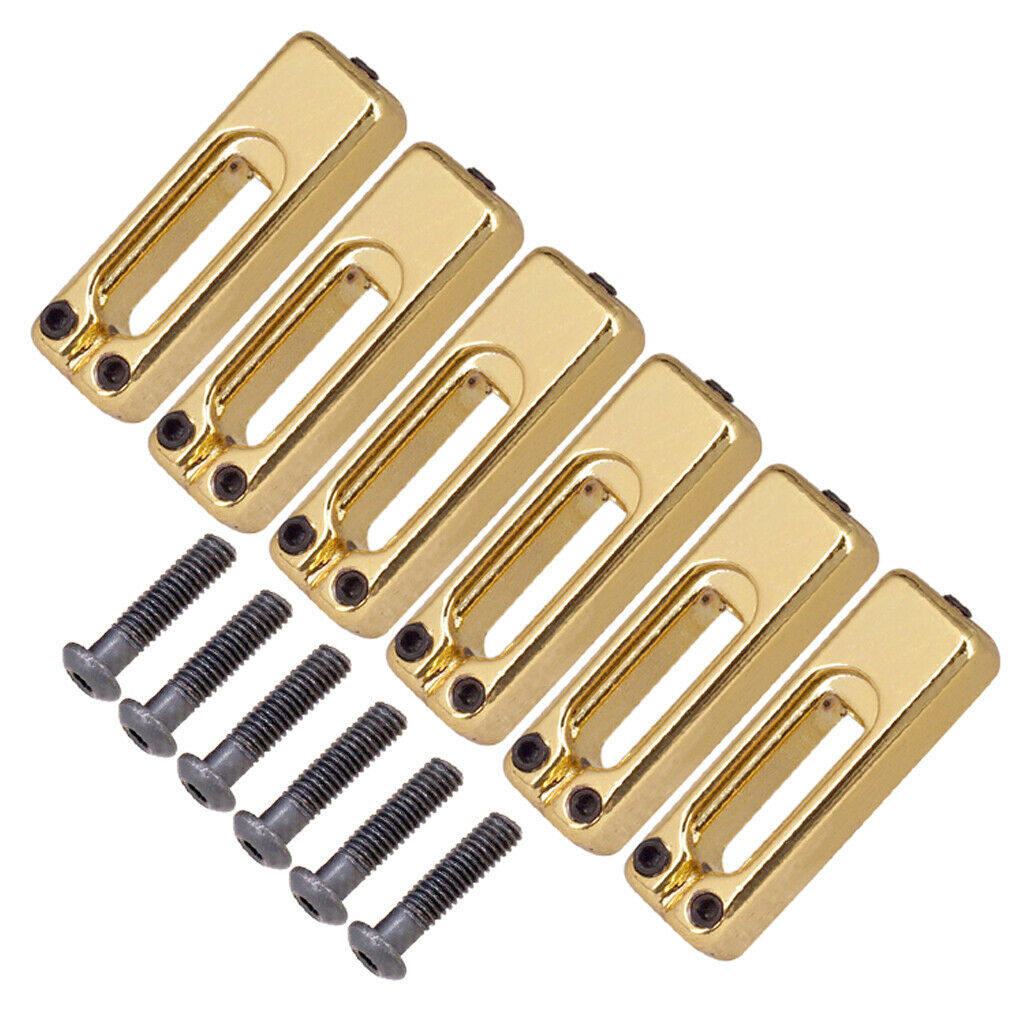 12 Pack Electric Guitar Tremolo Bridge Saddles with Screws for Musical