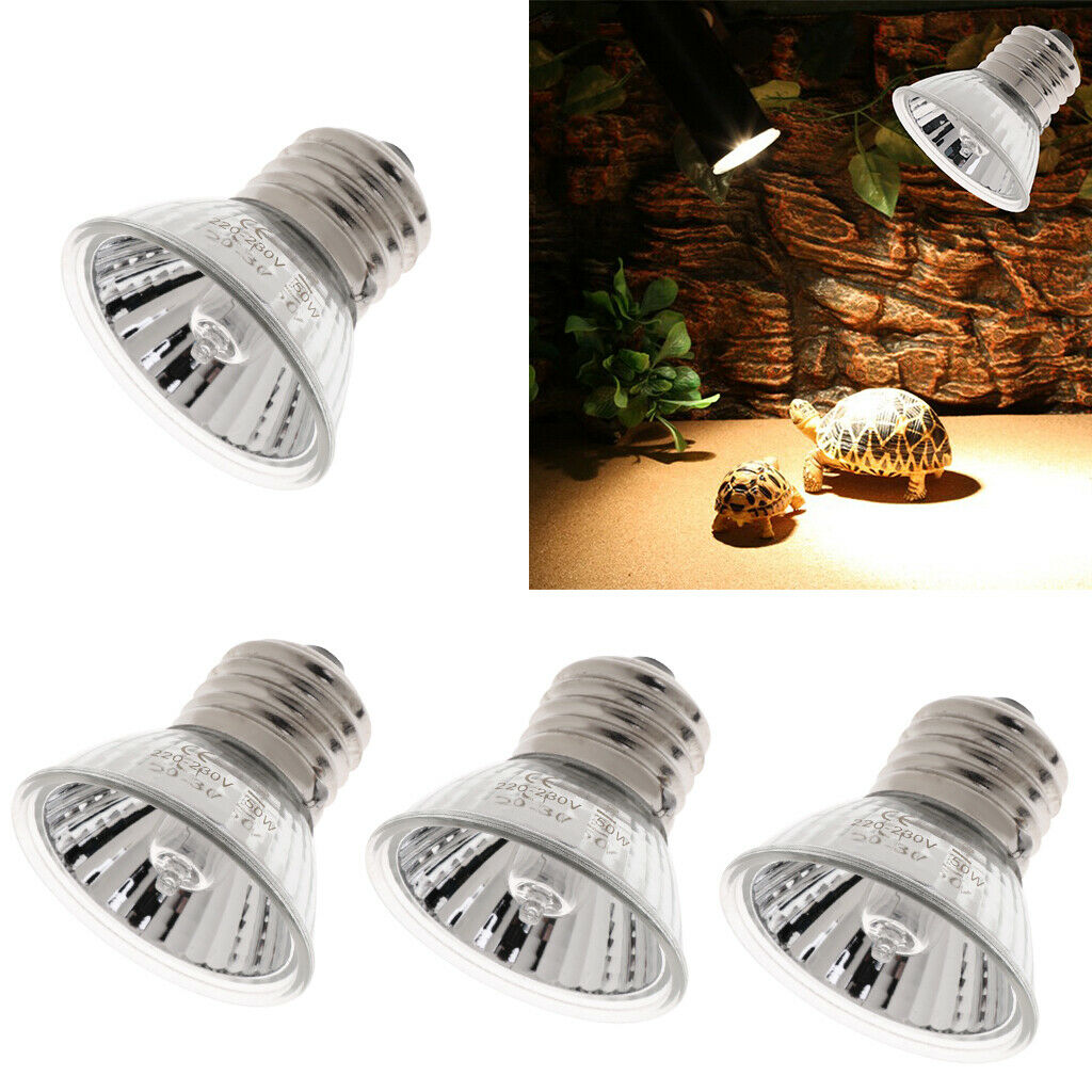 4x UVA+UVB Pet Intense Basking Spot Bulb Reptile Lighting Heat Lamp 50W