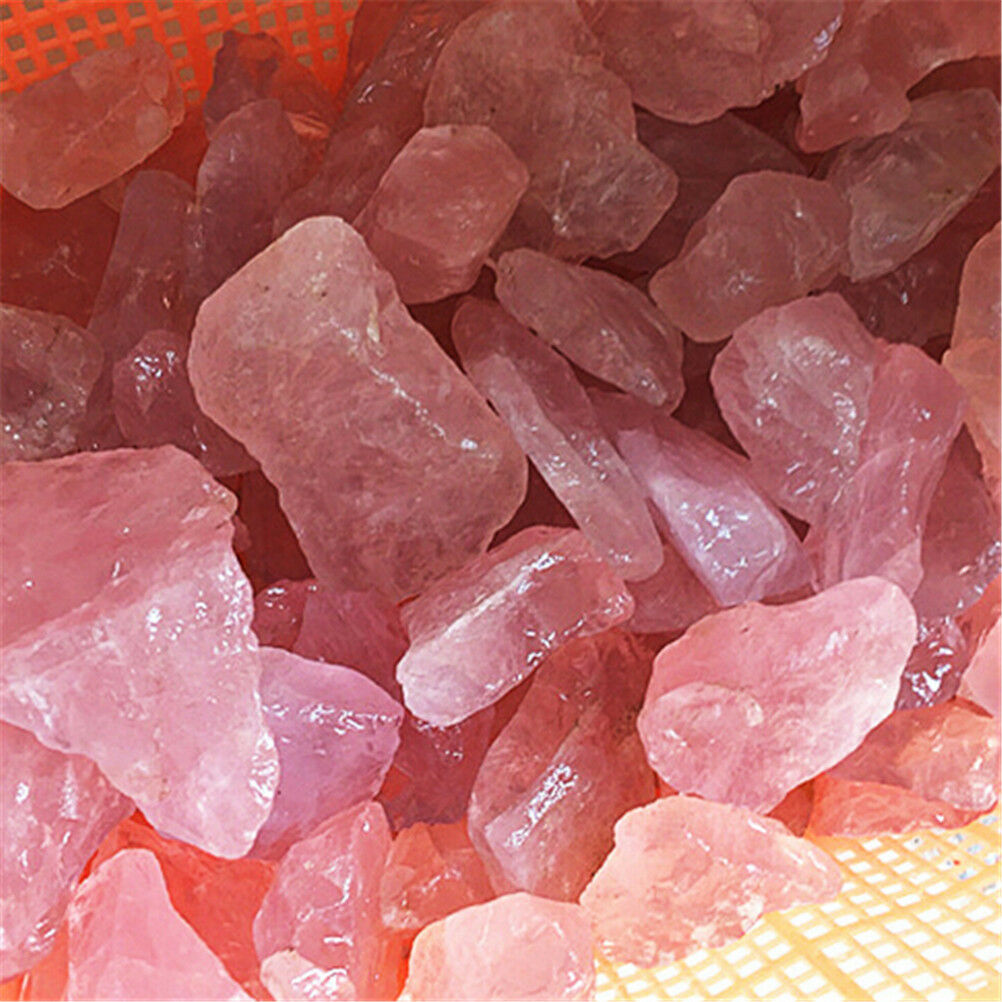 Natural Pink Fluorite Quartz Crystal Stones Rough Polished Gravel Specime.l8