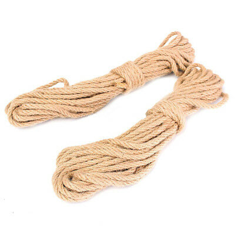 6mm Burlap Rope Twist Hemp Natural Linen Twine Jute Cord Craft String 20M