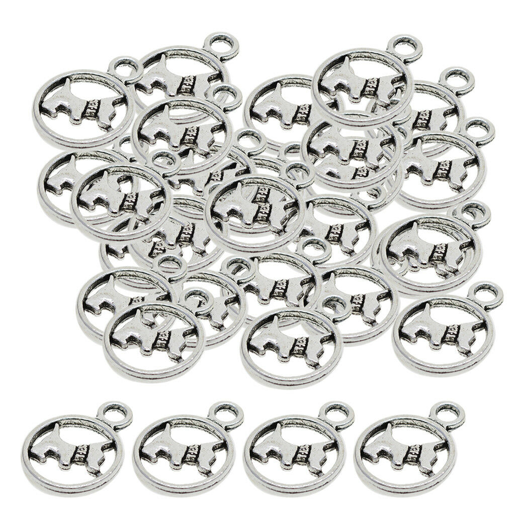 50pcs Dog Design Alloy Pendants Jewelry Making Charms Findings for Crafting