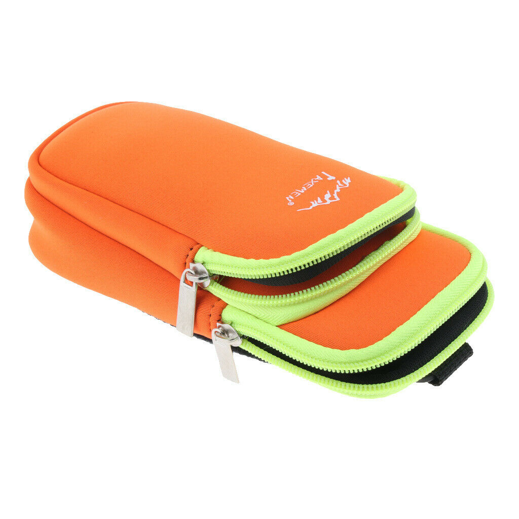 Sports Mobile Phone Interphone Holder Storage Bag Climbing Running Orange