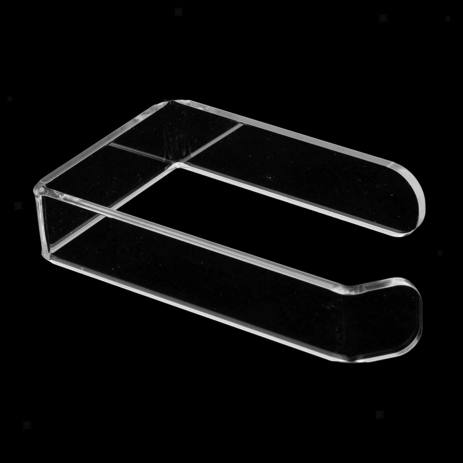 4x Wall Mounted Paper Holder Transparent Toilet Roll Hanger Home Organizers