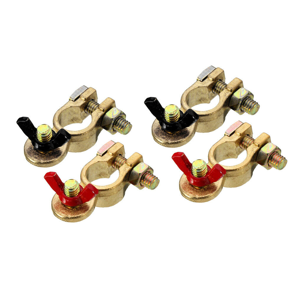 2Pairs Car Positive Nagative Heavy Duty Battery Terminal Clip Connector Clamp