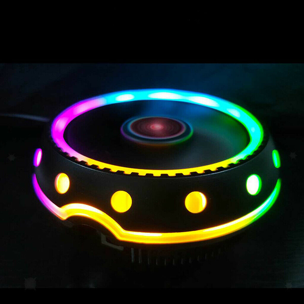 RGB LED CPU Cooler Radiator for Intel LGA775 1150/1151/1155/1156/1366 Black