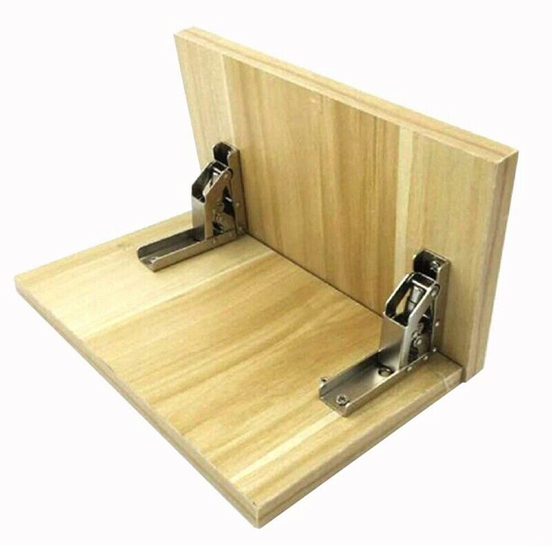 2Pcs 90 Degree Folding Shelf Hinge Bracket Table Holder Hinge Furniture AccessV3