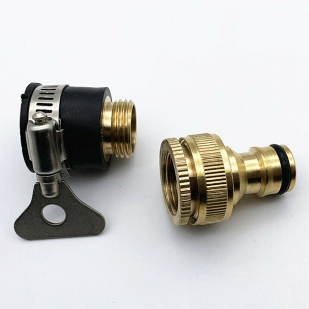 1/2"3/4" Thread Quick Garden Nozzle Faucet Brass Pipe Tap Connector Adapter