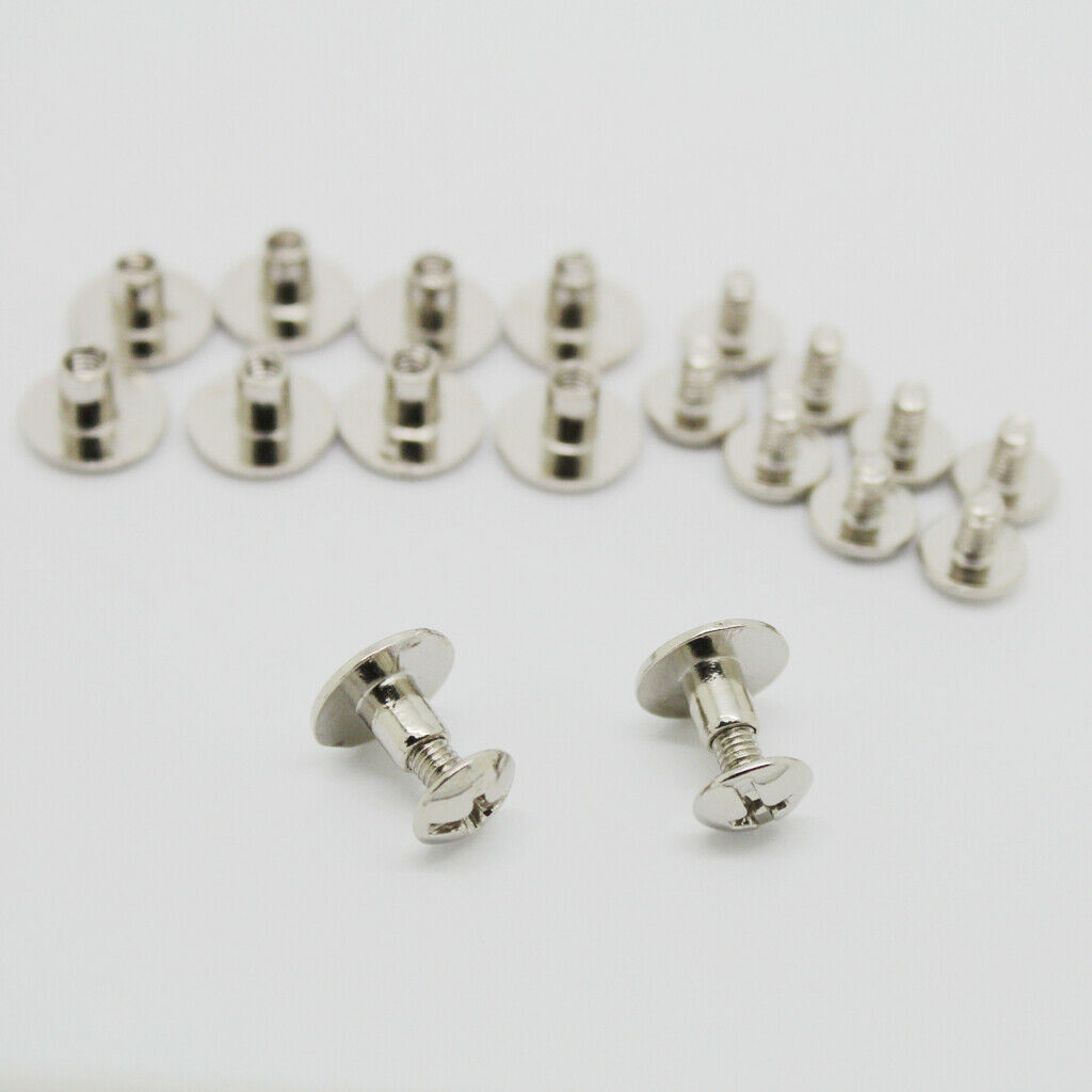 10 Sets Screw Metal Rivet Stud Leather Crafts   Nail For Bookbindings