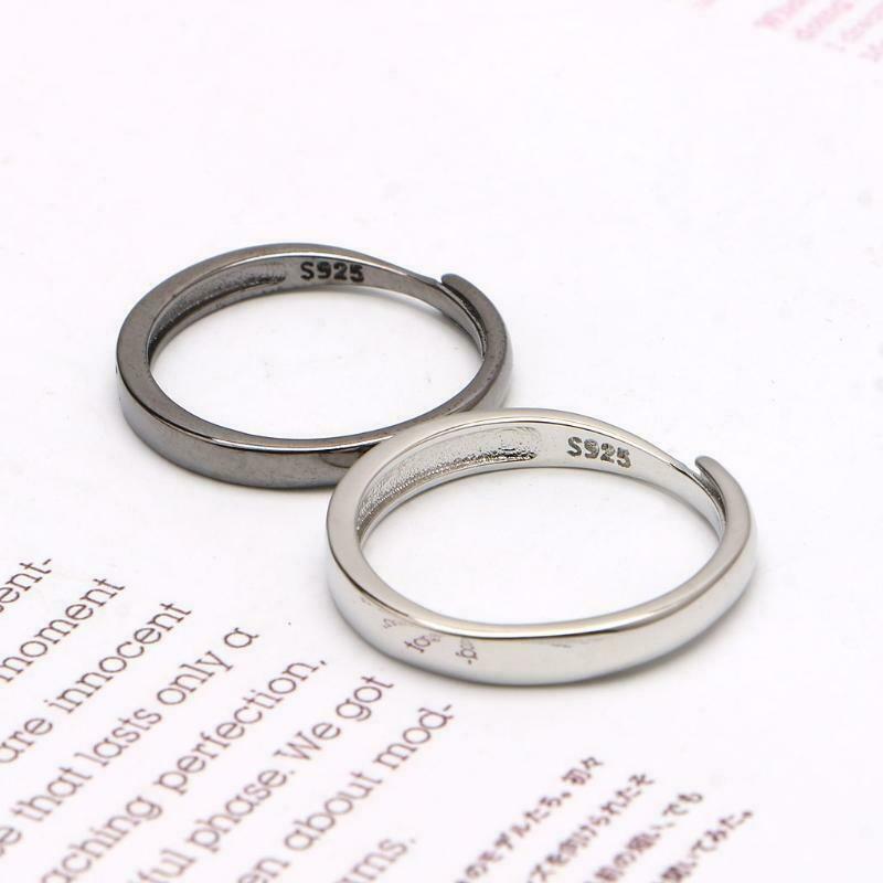 2 Pcs Sun Moon Matching Couple Friendship Lover Open Adjustable Rings Bands Set