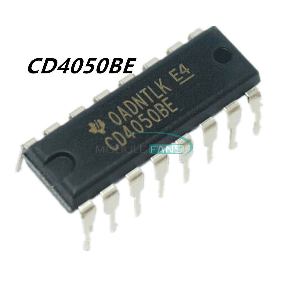 10Pcs CD4050BE CD4050 4050 Hex Buffers Converters CMOS to DTL TTL DIP-16
