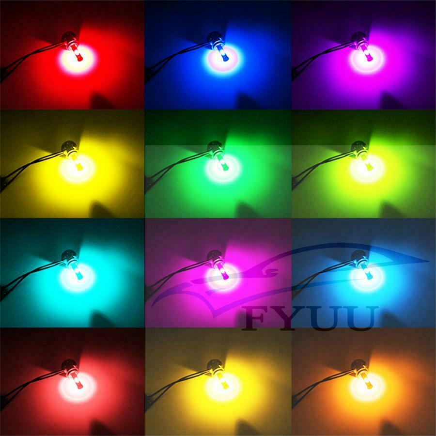 Pair 72W 80000LM Car LED RGB Headlight Kit Phone APP BT Control Bulb Lamp