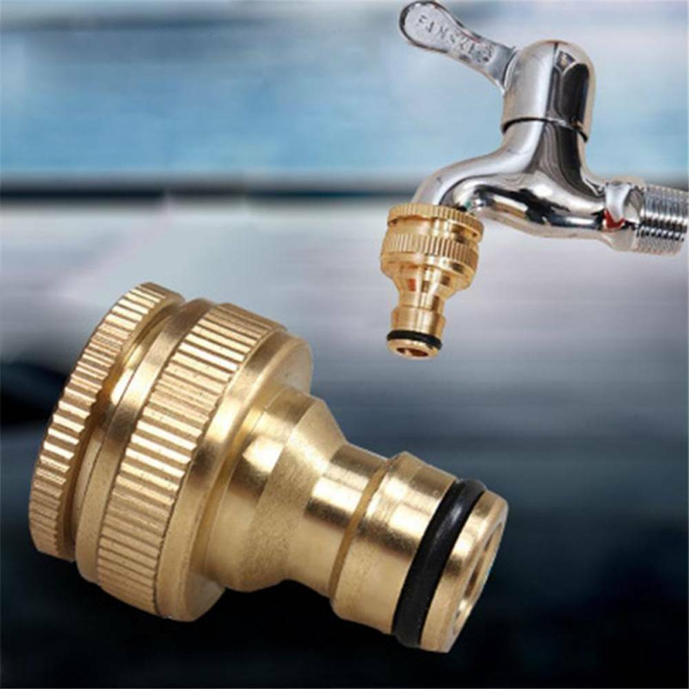 1X Brass Male Quick Connector Adaptor Home Garden Water Hose Pipe Tap Connector