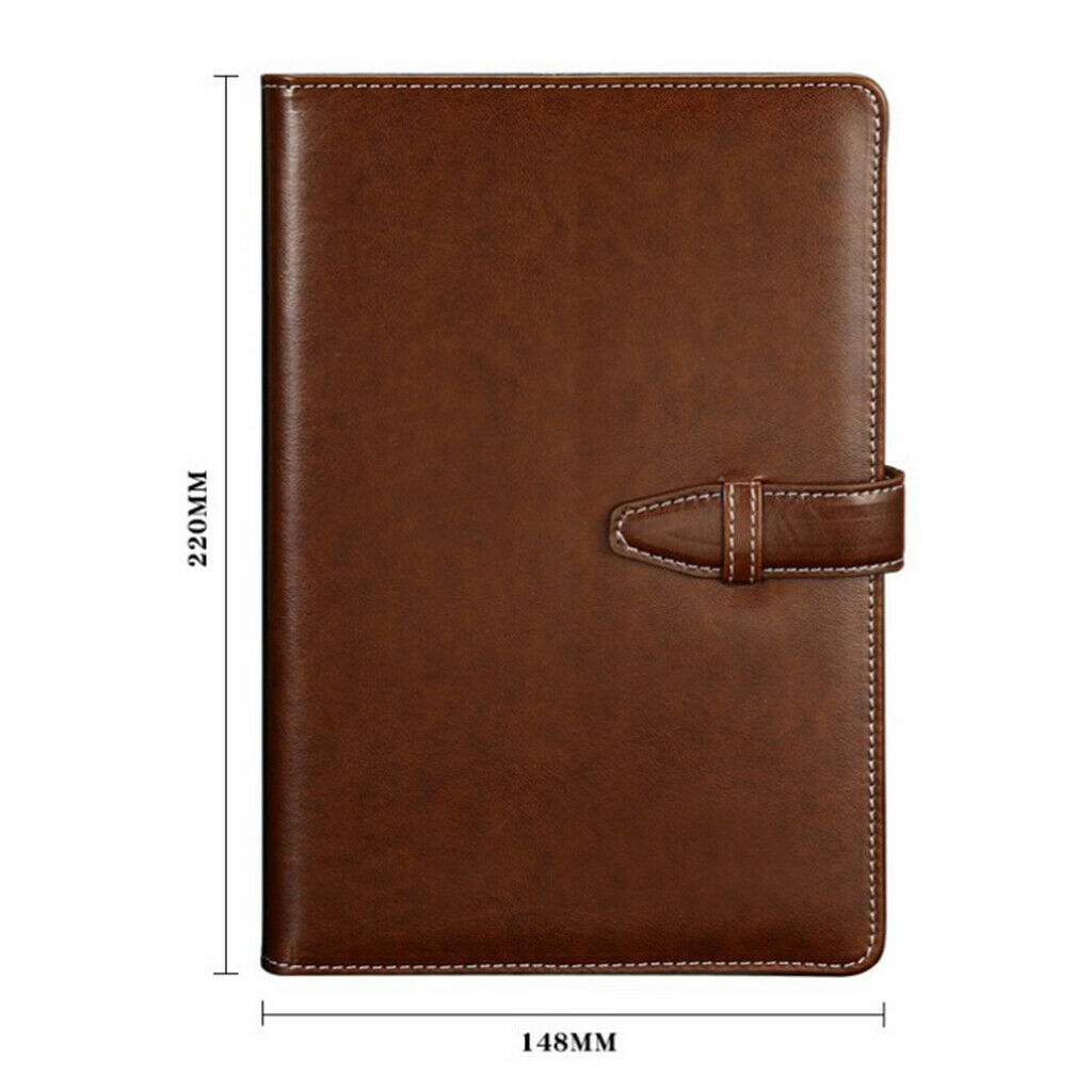 Leather Notebook Bound Work Diary Book Travel Pocket Planner Student Coffee