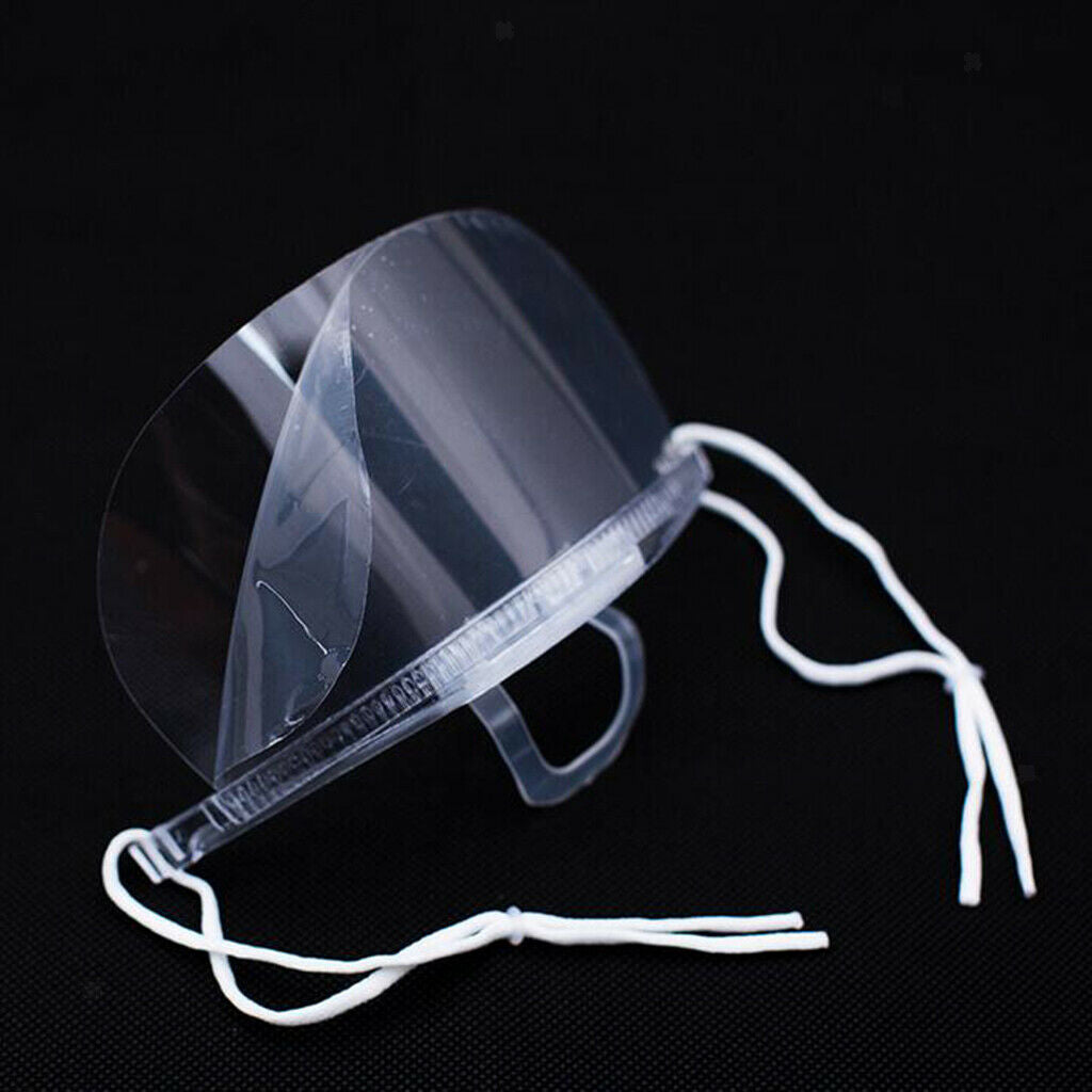 30PCS Clear PET Mouth Shield Visor Cover Protection for Kitchen Restaurant