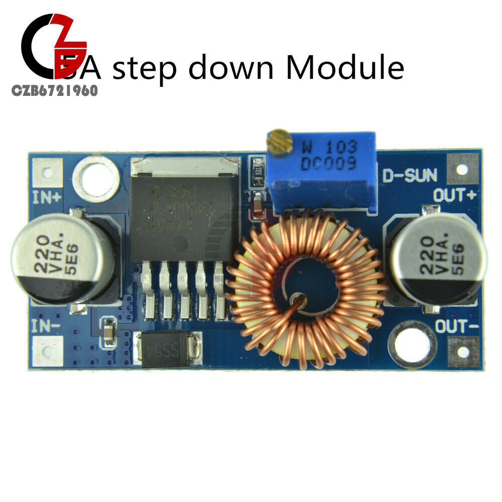 5PCS DC-DC 5A Step Down Adjustable Power Supply Module LED Lithium Charger board