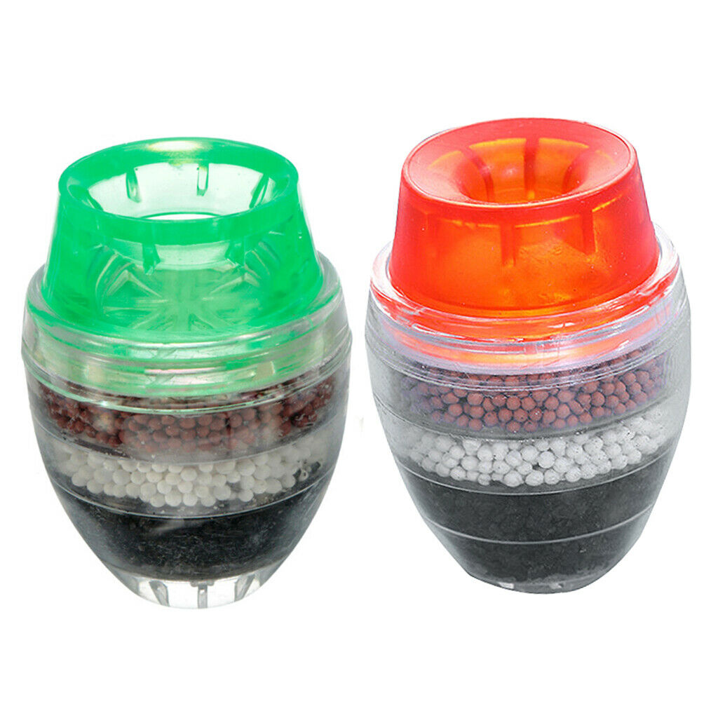 2pcs Water Filter 5-layer Tap Water Saving Nozzle Kitchen Filter Sprayer PVC