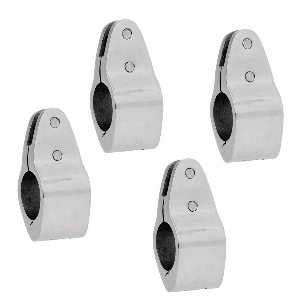 4xBoat Cover/Canopy Fitting Tube Knuckle Clamp Fit 22mm OD Tube Frame Hinged
