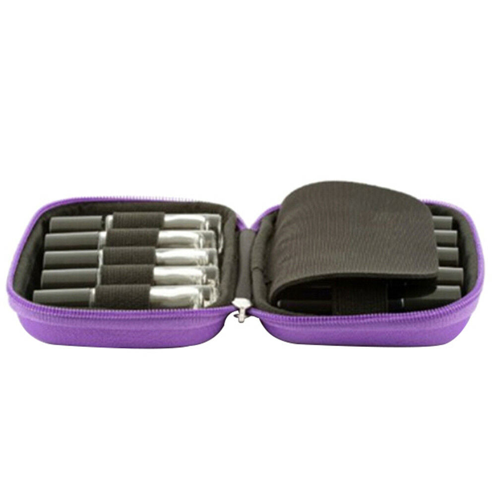 10Ml 10 Roller Bottles Essential Oil Glass Case Empty Carry Holder Storage BADD
