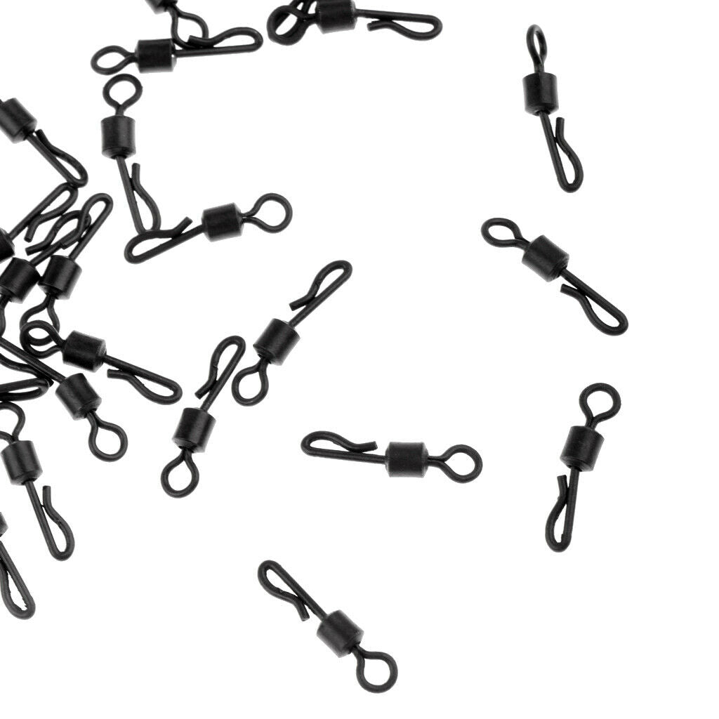 25x Quick Change Swivels Snaps Carp Fishing Swivels Connector Clips Rig 17mm