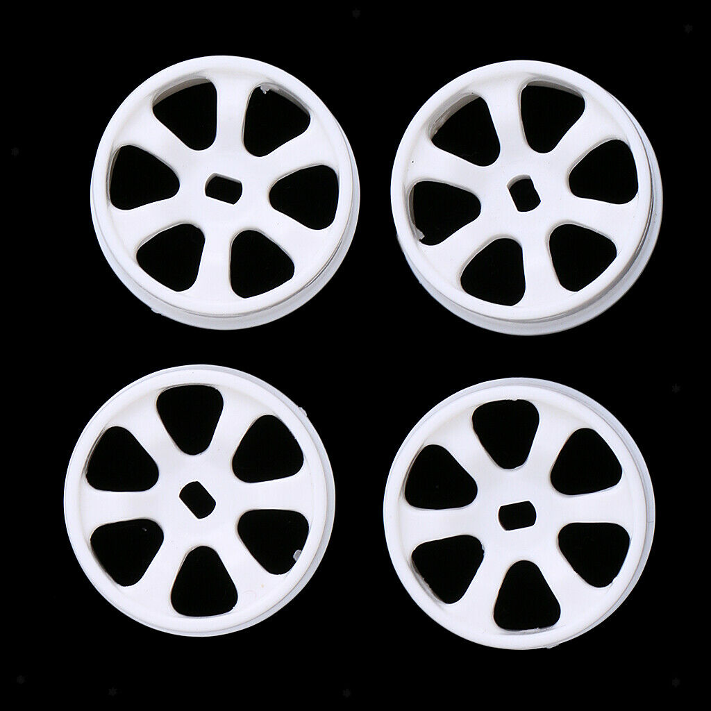 4x 1:28 White RC Wheel Rims for WLtoys K969 Drift Car DIY Replacements