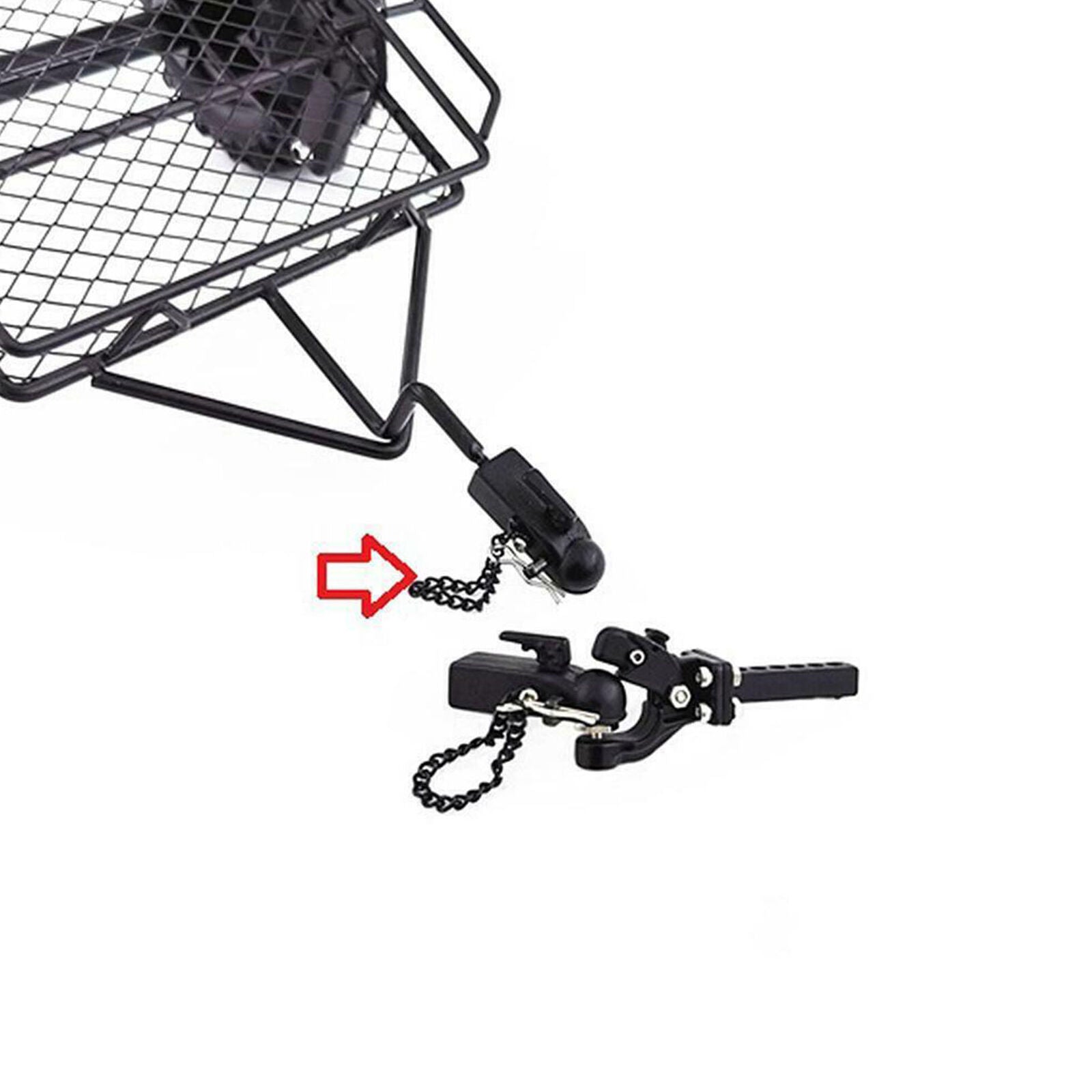 Metal Alloy Adjustable Drop Hitch Receiver for 1/10 RC Axial SCX10 Traxxas TRX4