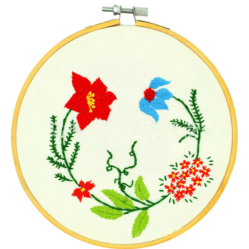8cm Bamboo Frame Embroidery Hoop Ring DIY Cross Stitch Machine Loop Se.l8