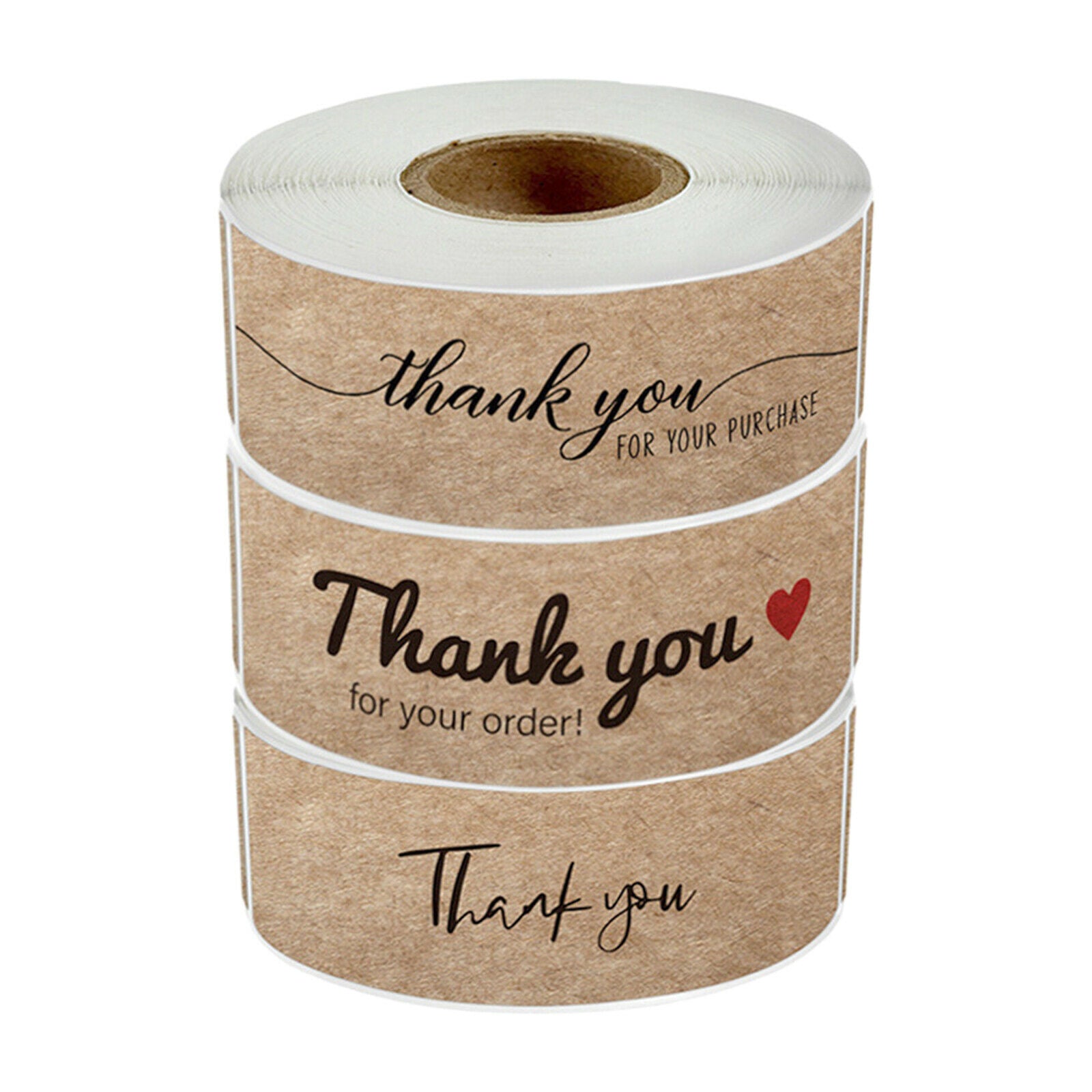 3 Rolls 120 Pieces Thank You Stickers Labels for Small Business, Packaging,