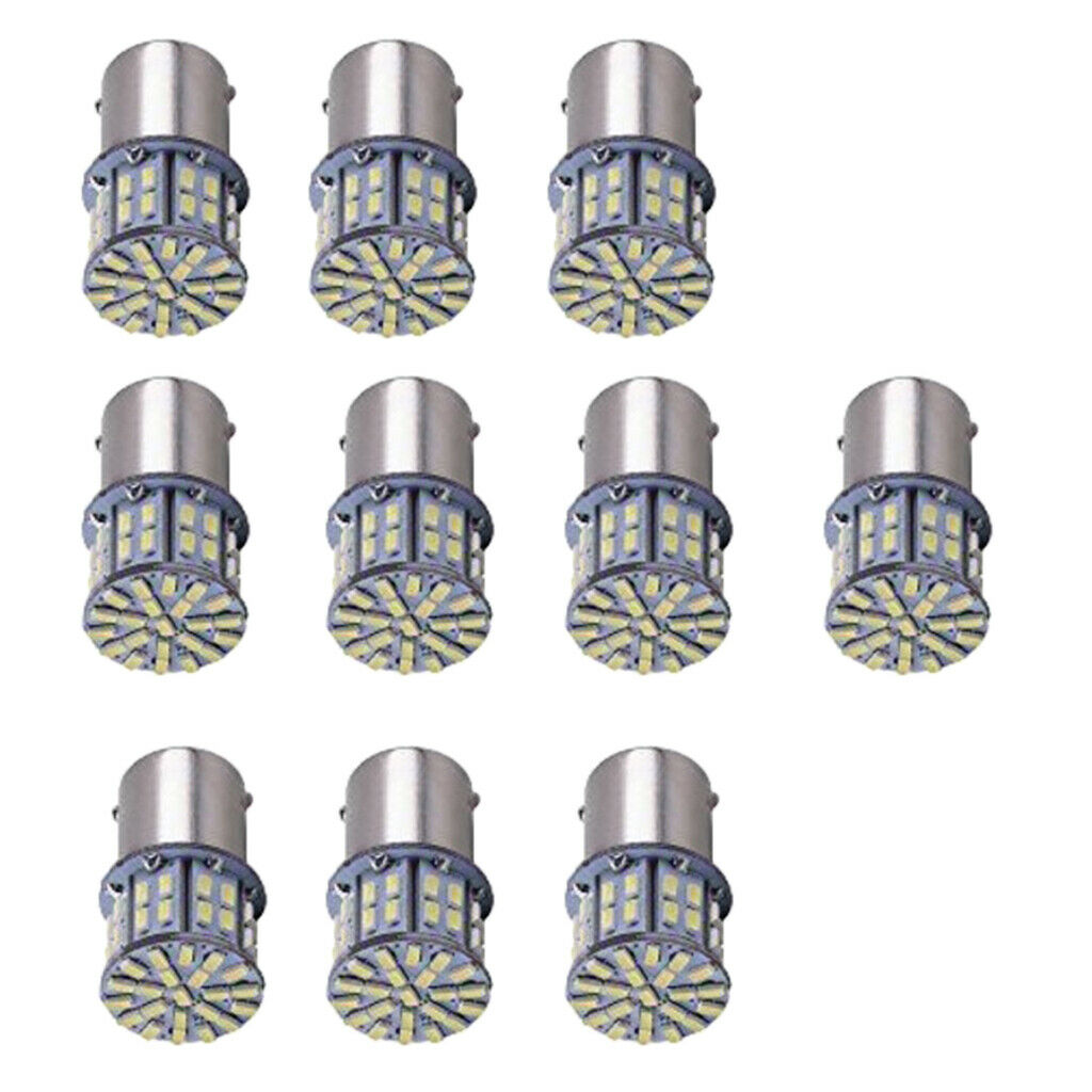 10Pcs Strobe 50SMD LED Car Turn Signal Tail Light Brake Backup Reverse Bulb