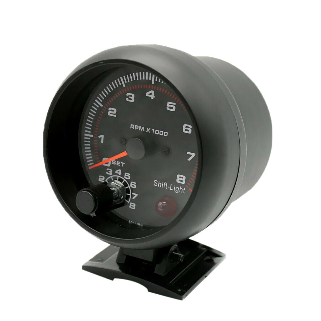 95mm 3.75" Auto Tachometers 0-8000RPM Gauges Car Engine Speed Meters