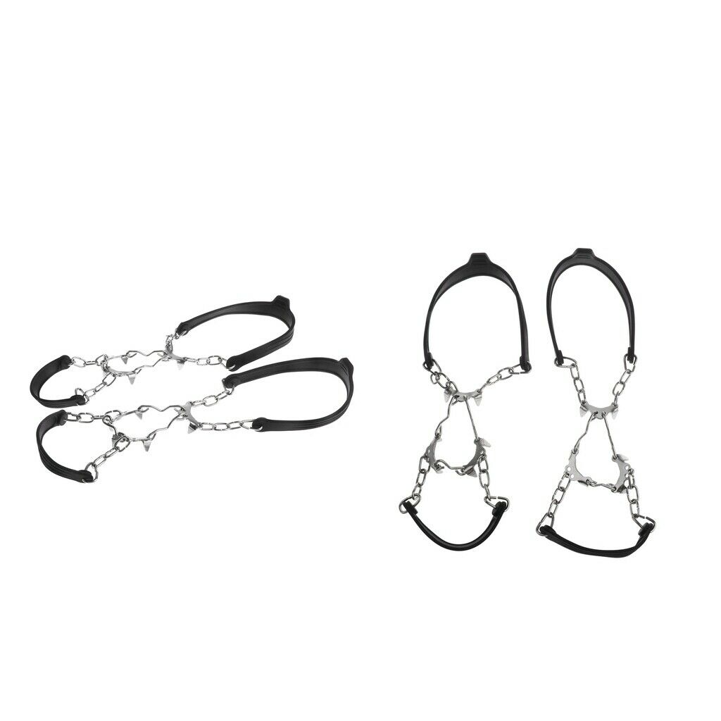 2 Pairs 6 Non- Grips for Snow Sleds Ice Crampon Traction Walk Cleats