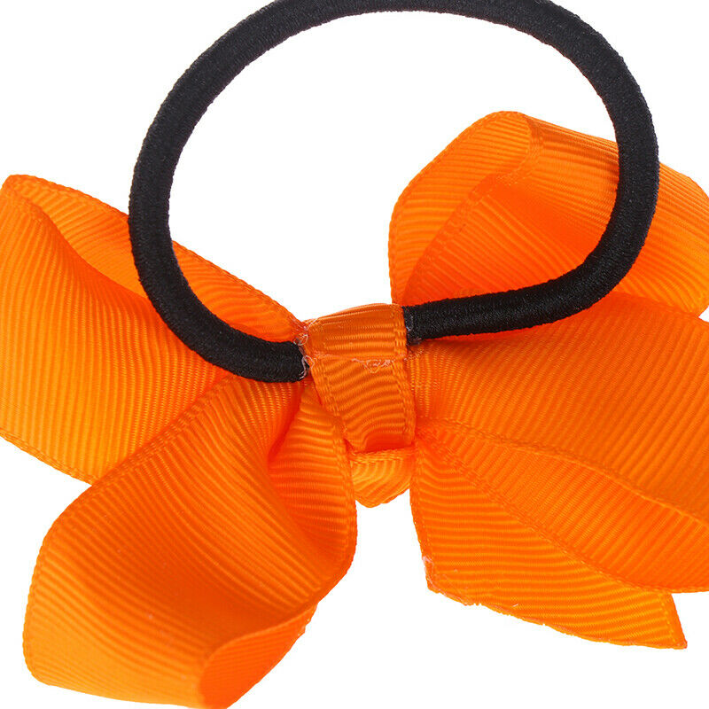 5pcs/set Ribbon Bows With Elastic Band Hairband for Girls Kids Hair AccessoriDD