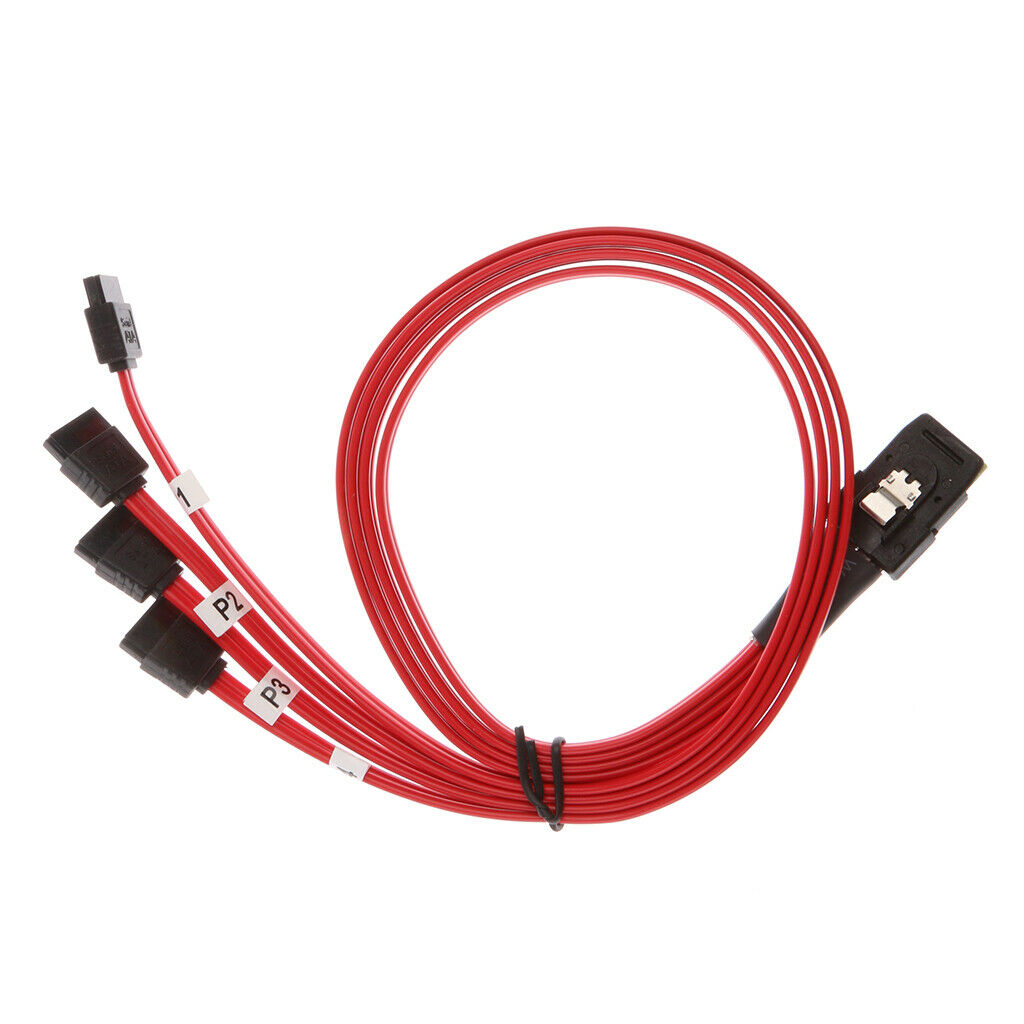 1m Mini SAS SFF-8087 Male to 4x SATA Ports Cable SFF8087 Connector Cable